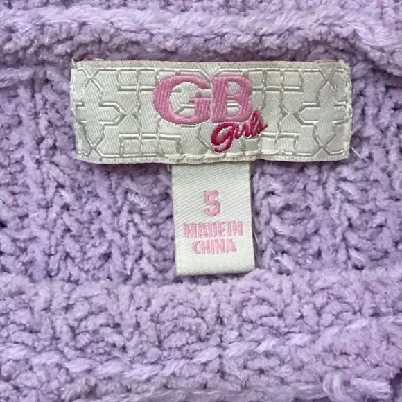 GB Girls Gianni Bini Lavender Knit Pullover Sweater 
Size XS 4 / 5 Extra… - Picture 11 of 12
